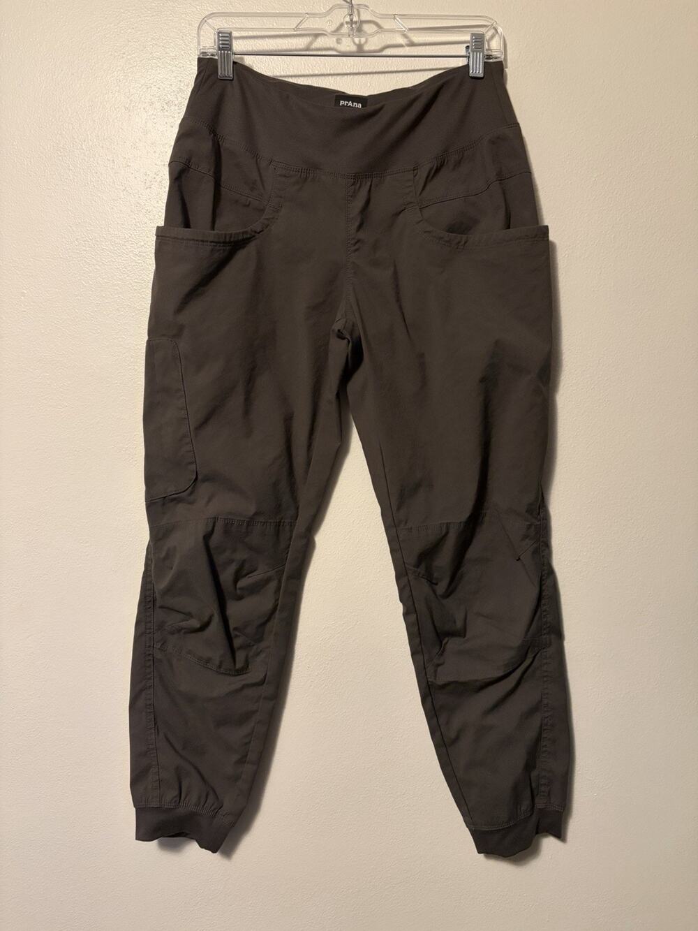 Prana Women's Kanab Pants Gray Medium Pull On Mid Rise Stretch Hiking Comfort